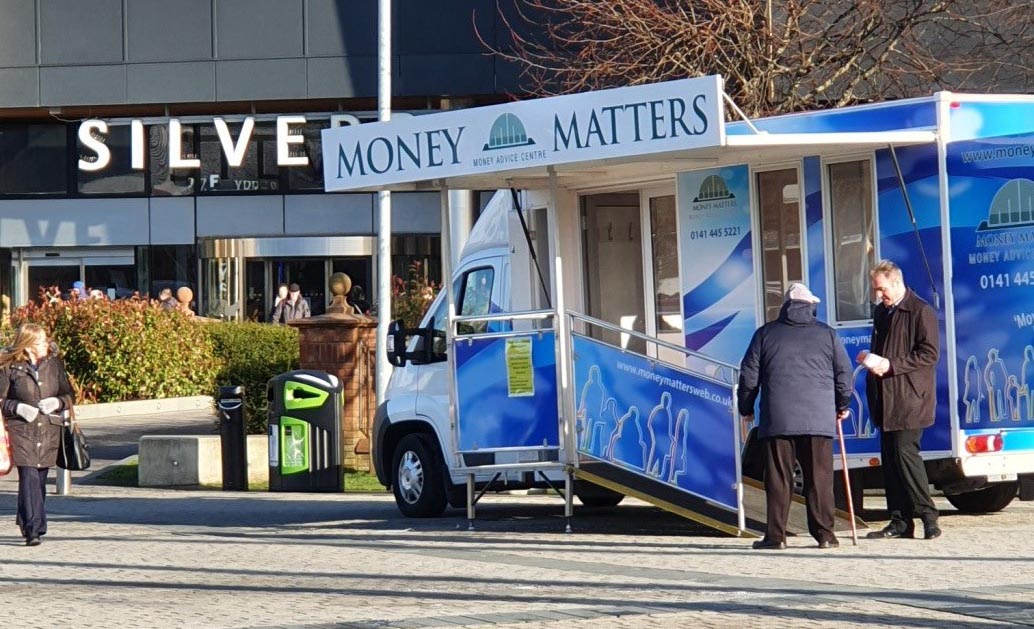 Picture of money matters bus.