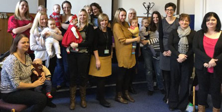 Group picture of breastfeeding mentors