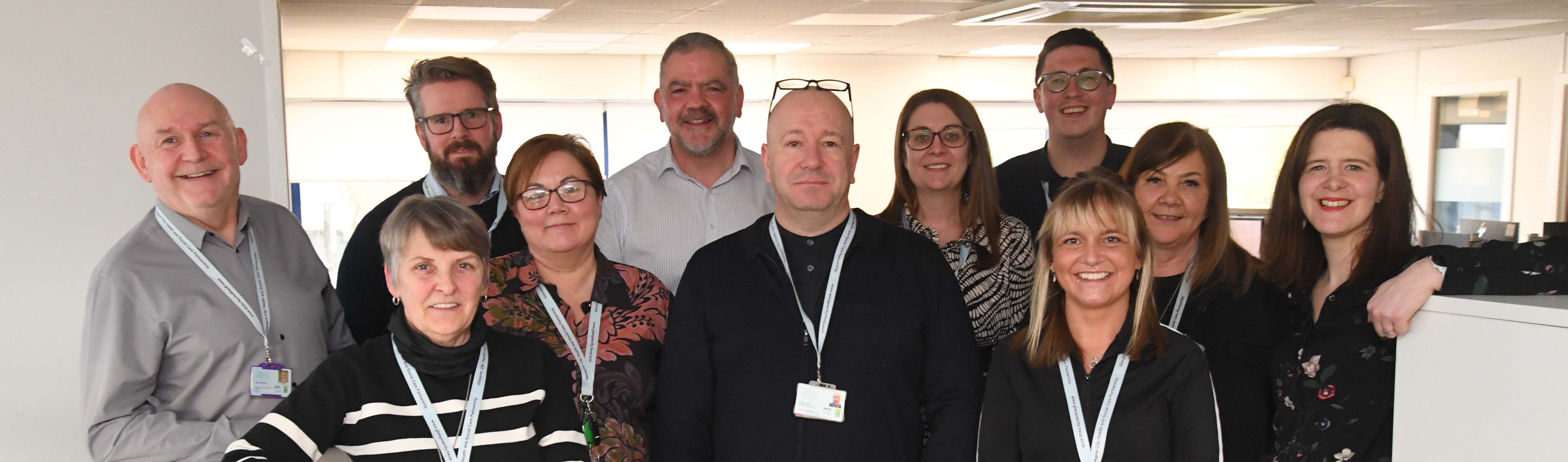 Image of staff team involved in the switch to digital telecare